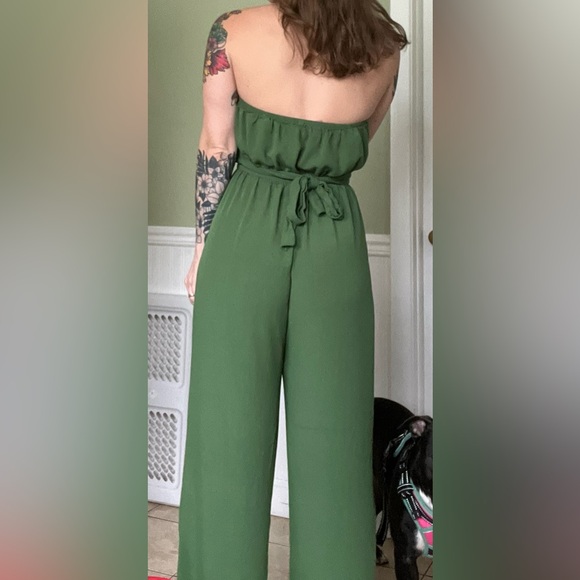 Green Pants Romper - Picture 2 of 4